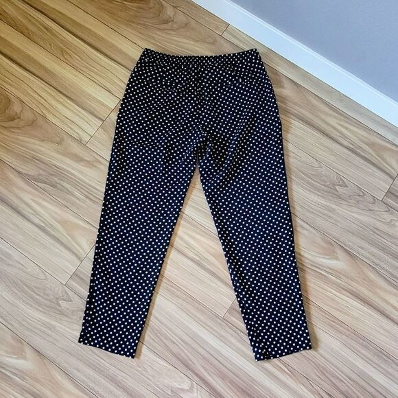Lauren Ralph Lauren Ogin Pull On Elastic Waist Skinny Dress Pants in Polka Dot - Picture 8 of 12